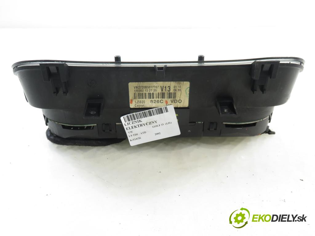 VW GOLF IV (1J1) HB 2002 74,00 1.9 TDI PD 101 - ATD 1896,00 Prístrojovka elektrický 110080134003 ; 1J5920826C