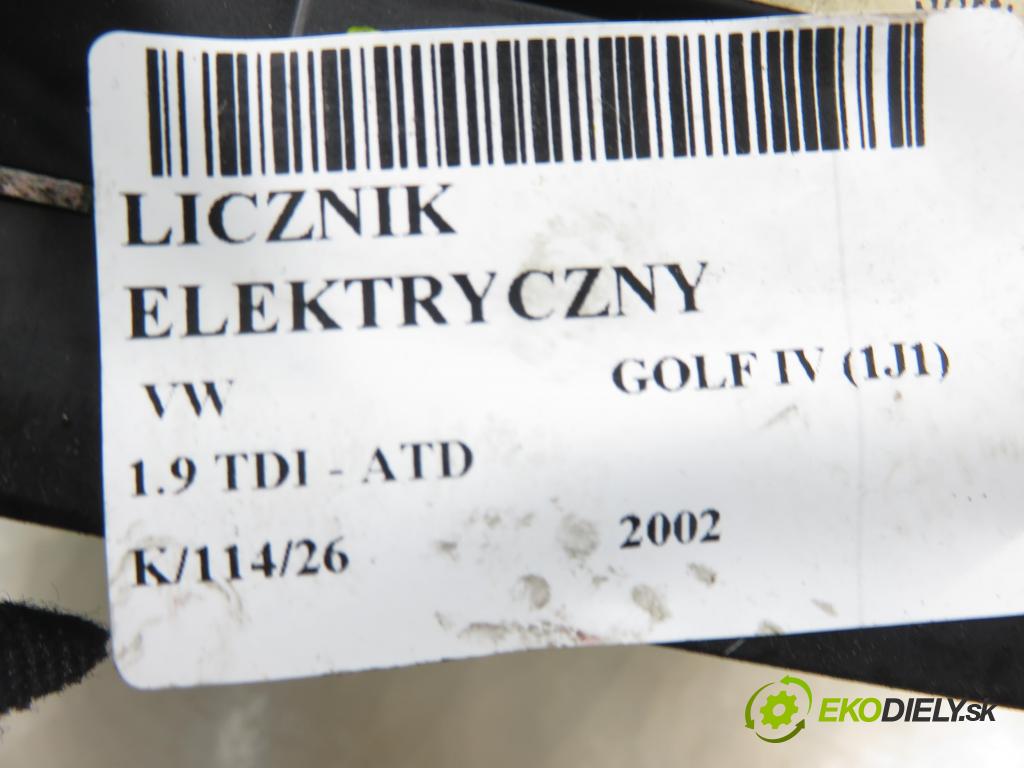 VW GOLF IV (1J1) HB 2002 74,00 1.9 TDI PD 101 - ATD 1896,00 Prístrojovka elektrický 110080134003 ; 1J5920826C
