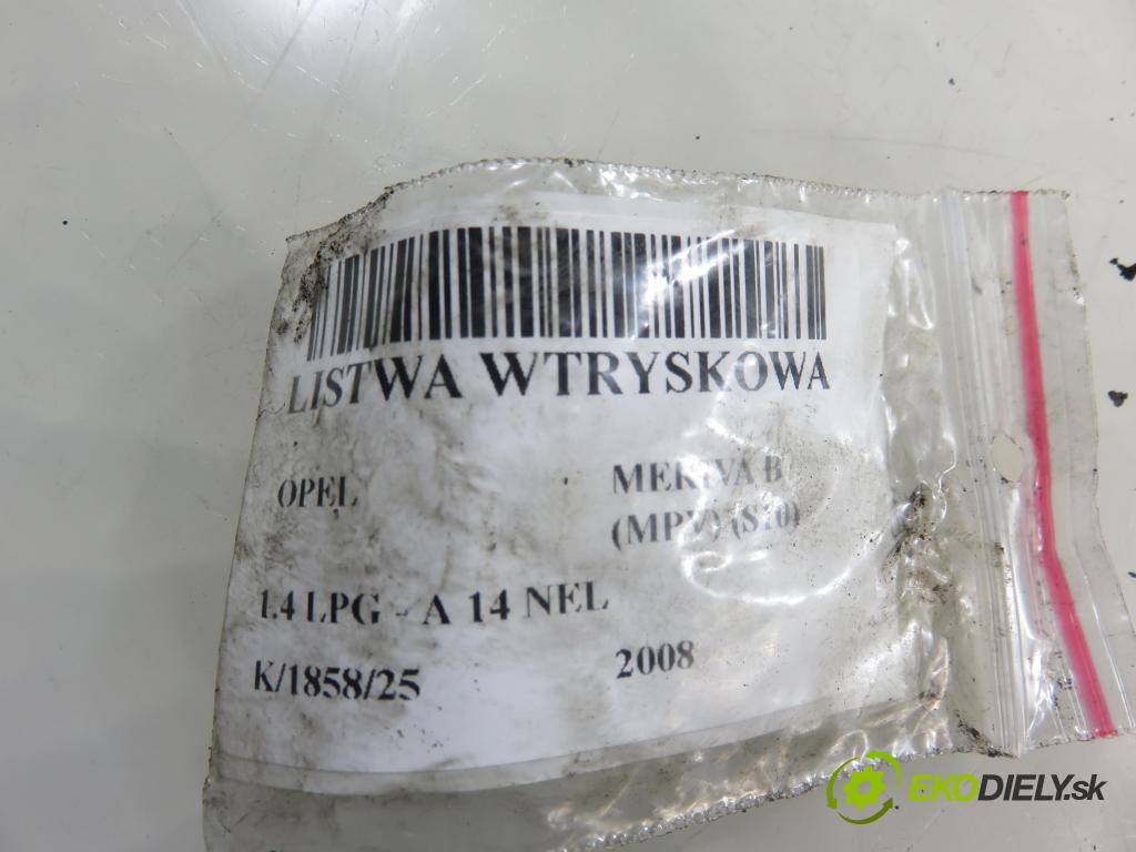 OPEL MERIVA B nadwozie wielkoprzestrzenne (MPV) (S10) MINIVAN 2008 88,00 1.4 LPG - A 14 NEL 1364,00 Lišta vstrekovacia 55577580 ; 0280158205 ; 0280158267 (Vstrekovacia lišta)