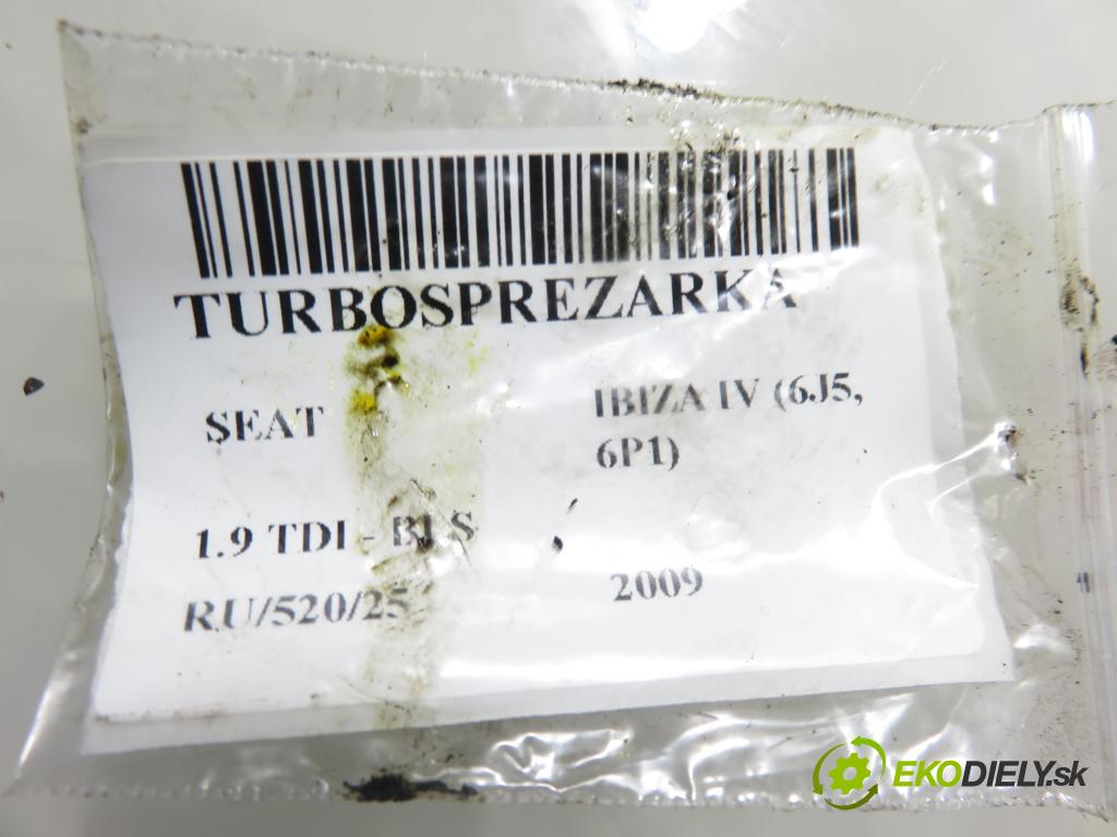 SEAT IBIZA IV (6J5, 6P1) HB 2009 77,00 1.9 TDI - BLS 1896,00 Turbodúchadlo 03G253014D (Turbodúchadlo (kompletné))