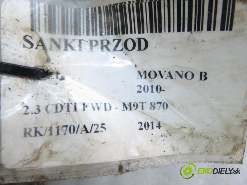 OPEL MOVANO B Platforma / podwozie (X62) FURGON 2014 81,00 2.3 CDTI FWD - M9T 870 2299,00 predný
