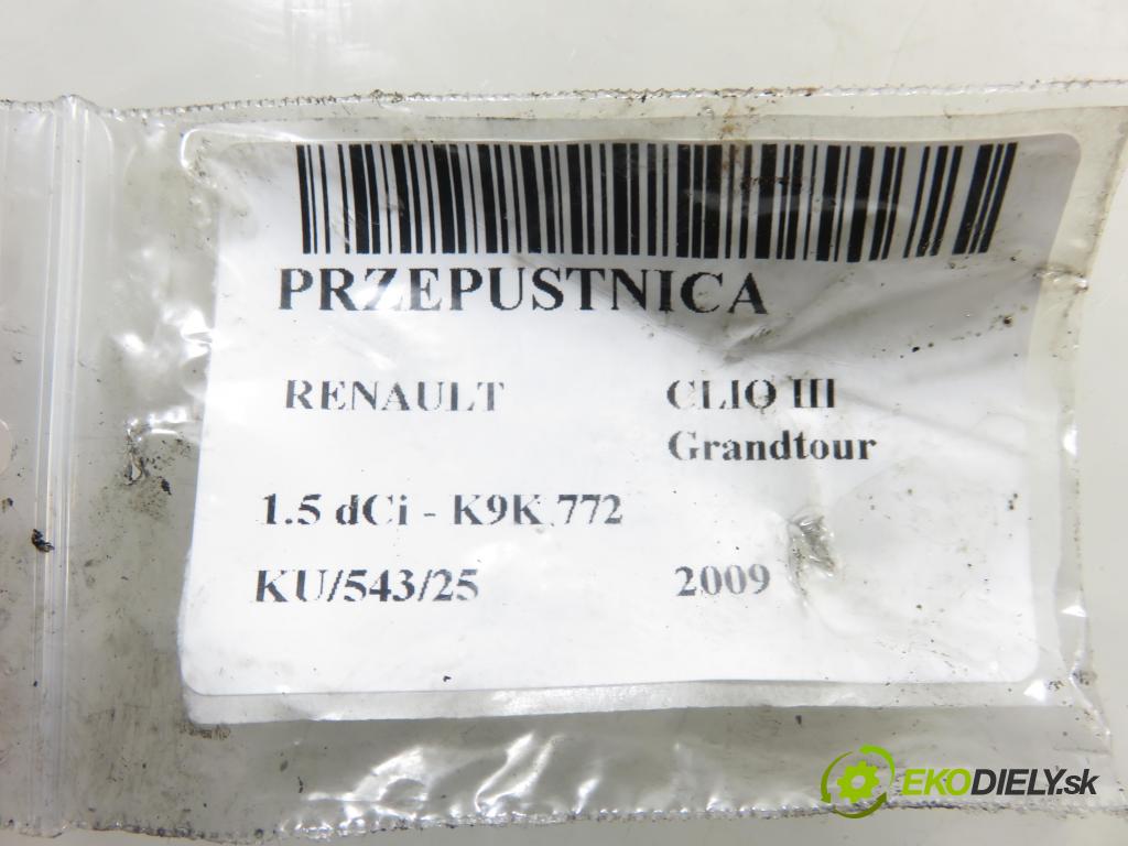 RENAULT CLIO III Grandtour (KR0/1_) KOMBI 2009 65,00 1.5 dCi - K9K 772 1461,00 Škrtiaca klapka 8200302798D (Škrtiaca klapka)