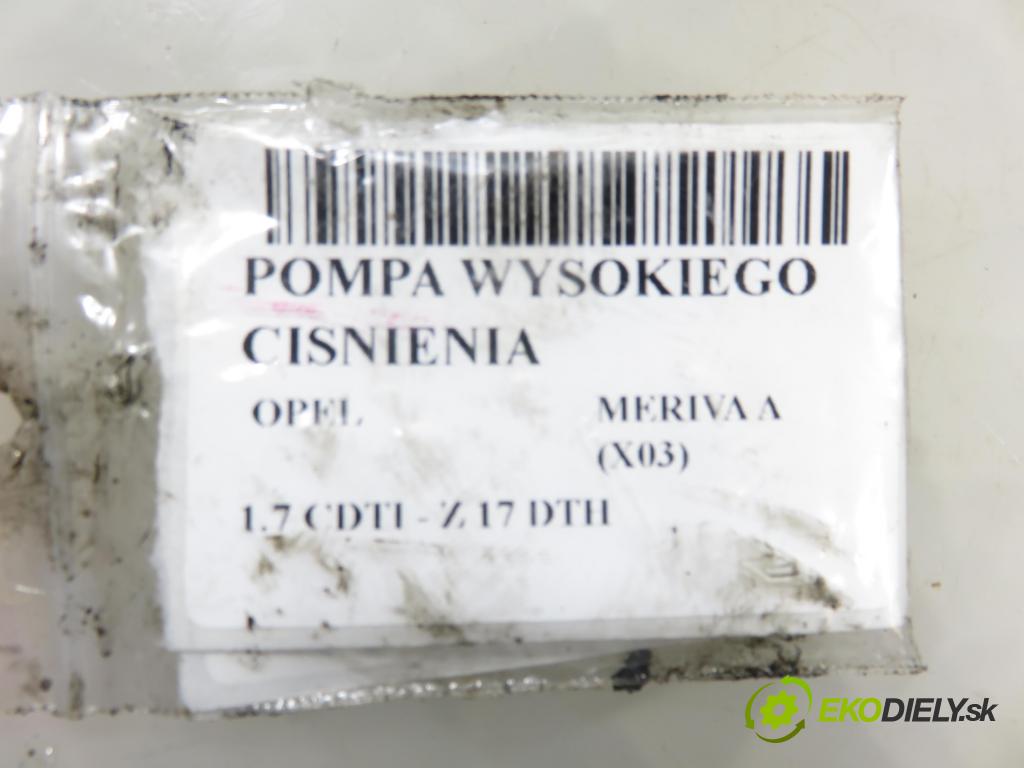OPEL MERIVA A nadwozie wielkoprzestrzenne (MPV) (X03) HB 2004 74,00 1.7 CDTI 100 - Z 17 DTH 1686,00 Pumpa vysokého tlaku 8973138622 ; HU2940000071
