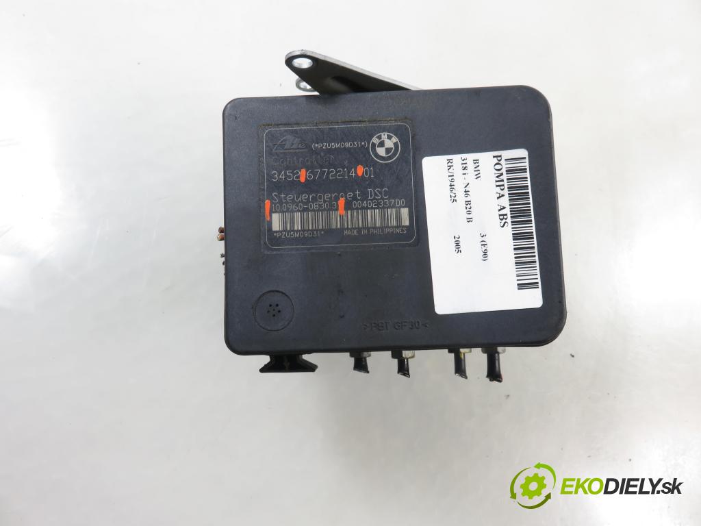 BMW 3 (E90) SEDAN 2005 95,00 318 i 129 - N46 B20 B 1995,00 pumpa ABS 10096008303 ; 6772214 ; 6772213 (Pumpa ABS)