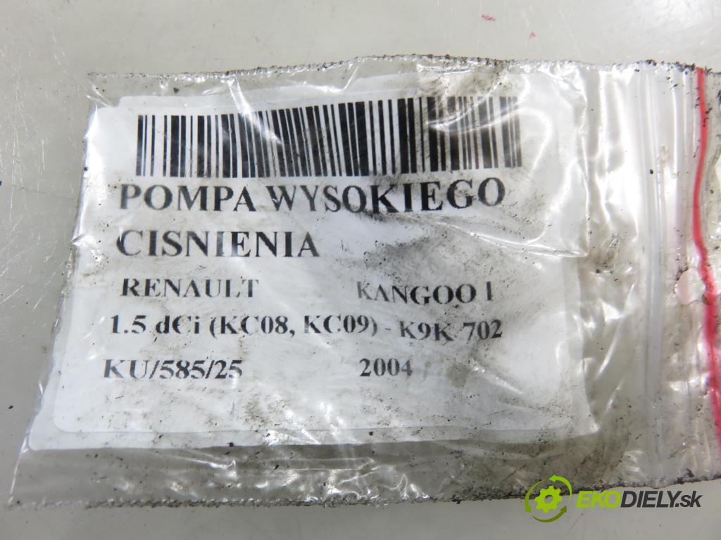 RENAULT KANGOO (KC0/1_) MINIVAN 2004 60,00 1.5 dCi 80 - K9K 702 1461,00 Pumpa vysokého tlaku R9042A040A ; 8200057225 ; 8200379376