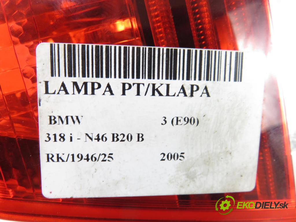 BMW 3 (E90) SEDAN 2005 95,00 318 i 129 - N46 B20 B 1995,00 Svetlo pravé zadné kufor 6937460