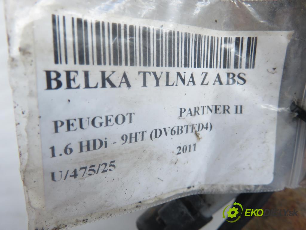 PEUGEOT PARTNER Skrzynia FURGON 2011 55,00 1.6 HDi - 9HT (DV6BTED4) 1560,00 Výstuha zadná ABS