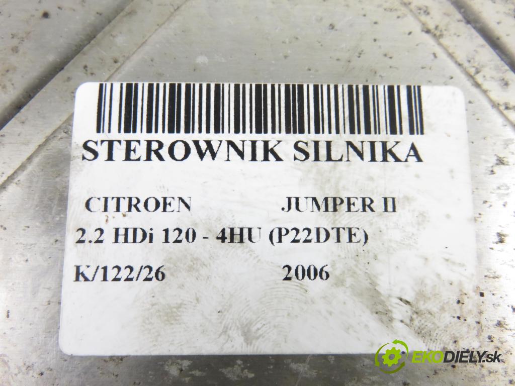 CITROEN JUMPER Skrzynia FURGON 2006 88,00 2.2 HDi 120 - 4HU (P22DTE) 2198,00 Riadiaca jednotka Motor 9663289180 ; 9661256980