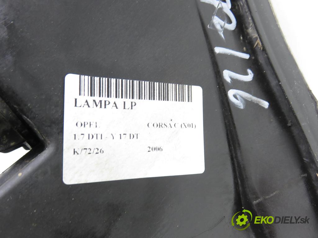 OPEL CORSA C (X01) HB 2006 55,00 1.7 DTI - Y 17 DT 1686,00 Svetlo LP 13115006