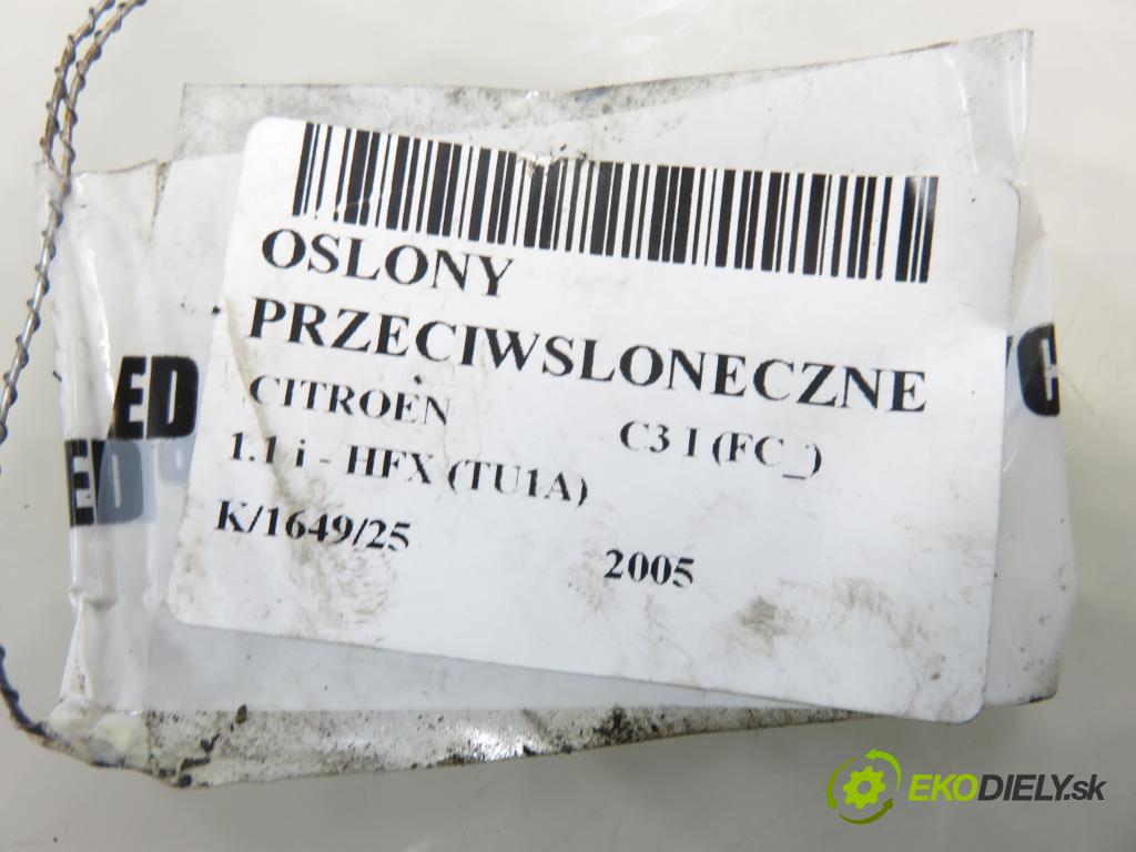 CITROEN C3 I (FC_) HB 2005 44,00 1.1 i - HFX (TU1A) 1124,00 kryty protislnečné