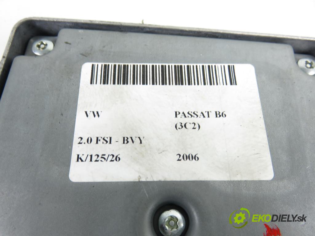 VW PASSAT B6 (3C2) SEDAN 2006 110,00 2.0 FSI - BVY 1984,00 Riadiaca jednotka brzdy MANUÁLNY: 3C0907801B
