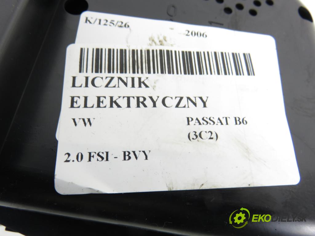 VW PASSAT B6 (3C2) SEDAN 2006 110,00 2.0 FSI - BVY 1984,00 Prístrojovka elektrický A2C53117396 ; A2C53042108