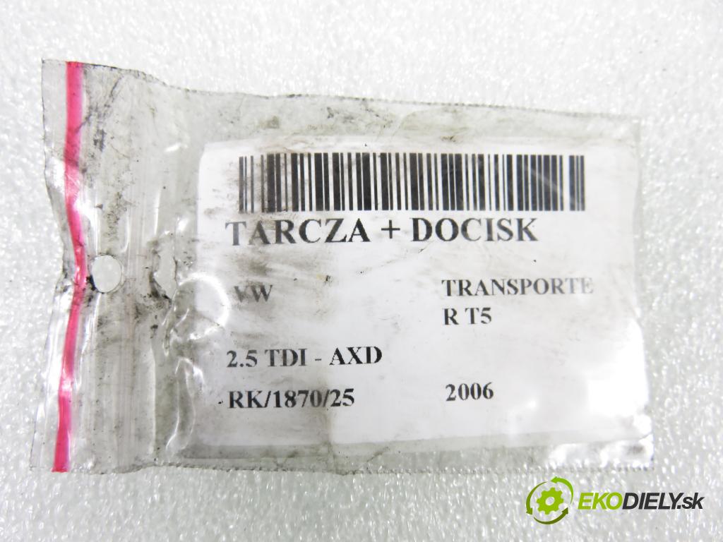 VW TRANSPORTER V Skrzynia (7HA, 7HH, 7EA, 7EH) FURGON 2006 96,00 2.5 TDI - AXD 2461,00 Lamela kotúč + brzdič 124034510 ; 324033110