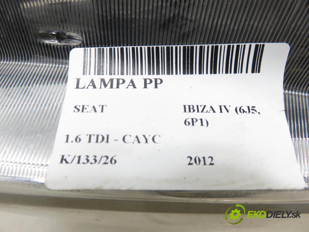 SEAT IBIZA IV (6J5, 6P1) HB 2012 77,00 1.6 TDI - CAYC 1598,00 Svetlo PP 6J1941006D