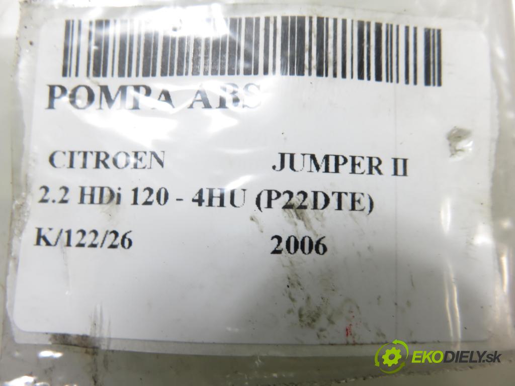 CITROEN JUMPER Skrzynia FURGON 2006 88,00 2.2 HDi 120 - 4HU (P22DTE) 2198,00 Pumpa ABS 0265900317 (Pumpa ABS)