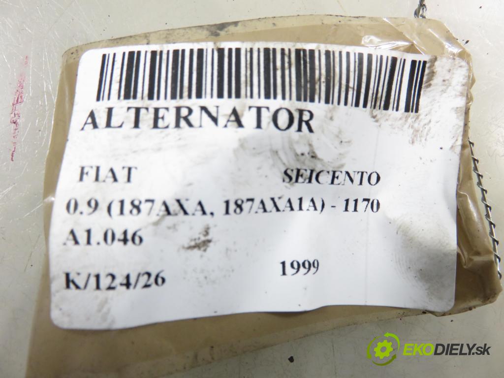 FIAT SEICENTO / 600 (187_) HB 1999 29,00 0.9 39 - 1170 A1.046 899,00 Alternátor 63320094 (Alternátor)