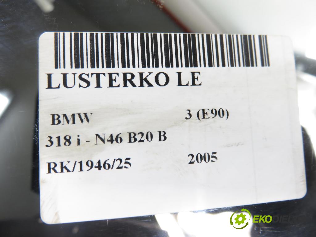 BMW 3 (E90) SEDAN 2005 95,00 318 i 129 - N46 B20 B 1995,00 Spätné zrkadlo LE