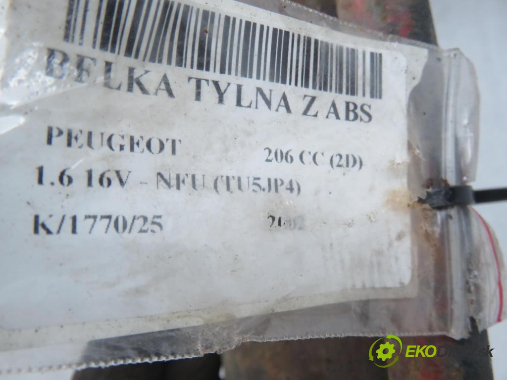 PEUGEOT 206 CC (2D) CABRIO 2002 80,00 1.6 16V - NFU 1587,00 Výstuha zadná ABS