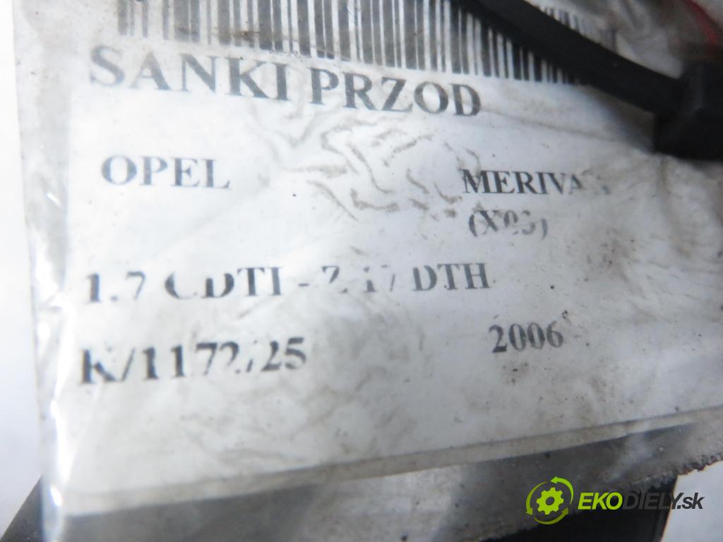 OPEL MERIVA A nadwozie wielkoprzestrzenne (MPV) (X03) HB 2006 74,00 1.7 CDTI 100 - Z 17 DTH 1686,00 predný