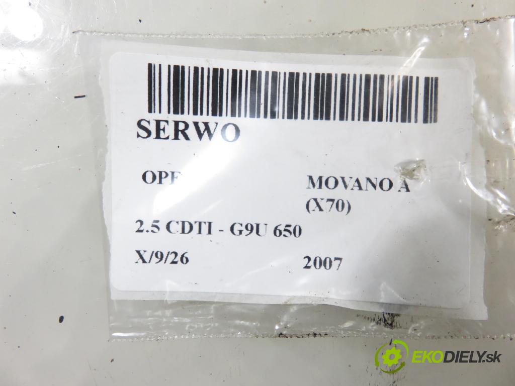 OPEL MOVANO Platforma / podwoyie (X70) KABINA/PLATFORMA 2007 0,00 2.5 CDTI - G9U 650 2464,00 Posilovač 8200189405 (Servočerpadlo)