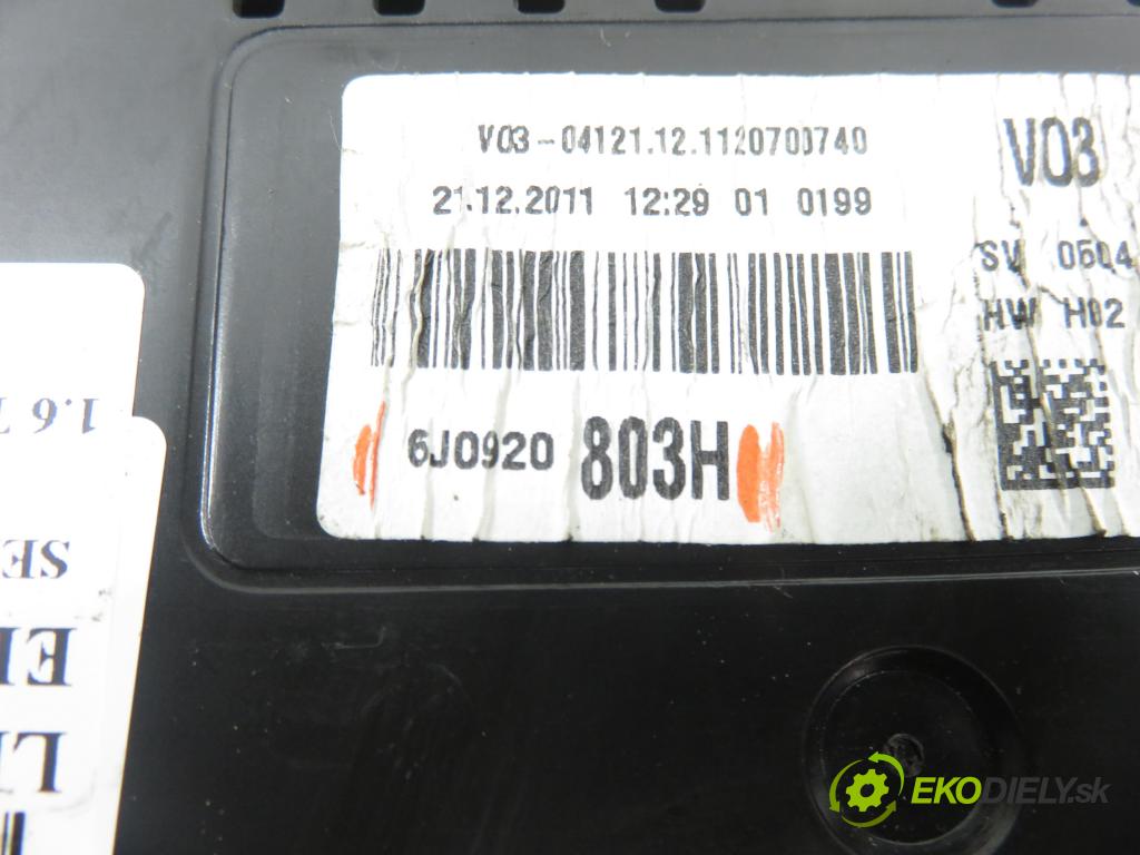 SEAT IBIZA IV (6J5, 6P1) HB 2012 77,00 1.6 TDI - CAYC 1598,00 Prístrojovka elektrický 6J0920803H