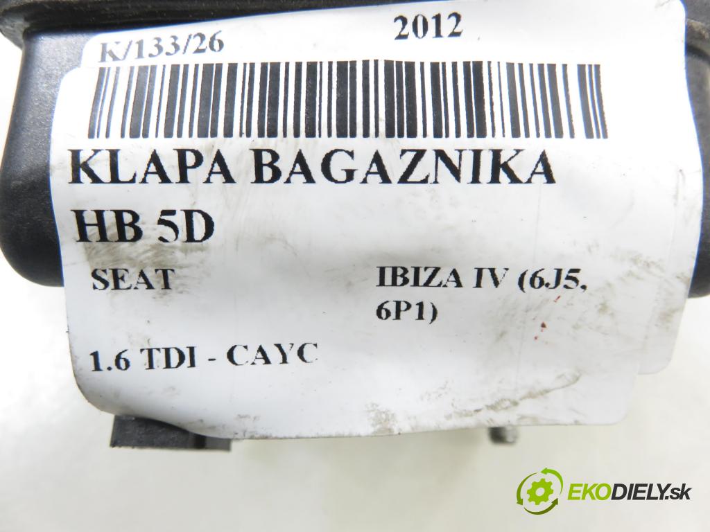SEAT IBIZA IV (6J5, 6P1) HB 2012 77,00 1.6 TDI - CAYC 1598,00 Kľučka dverí kufor 6J4827565C