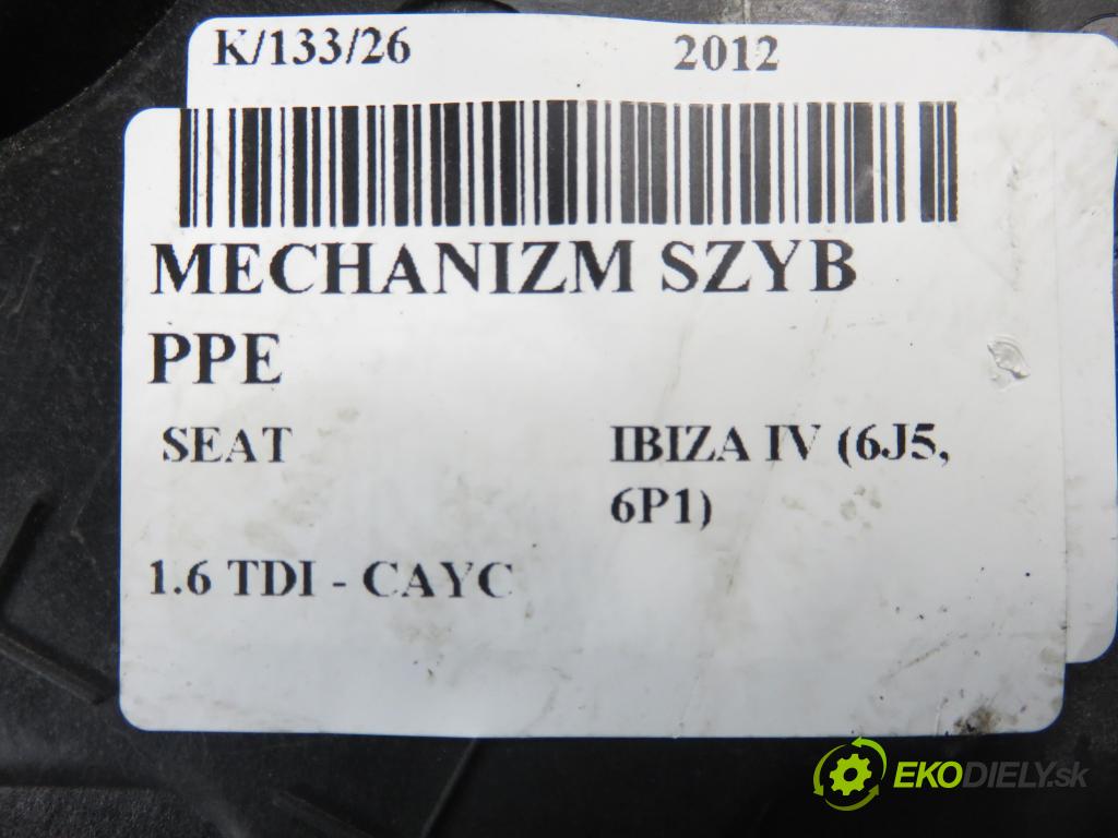 SEAT IBIZA IV (6J5, 6P1) HB 2012 77,00 1.6 TDI - CAYC 1598,00 Mechanizmus okien 6R0959802C