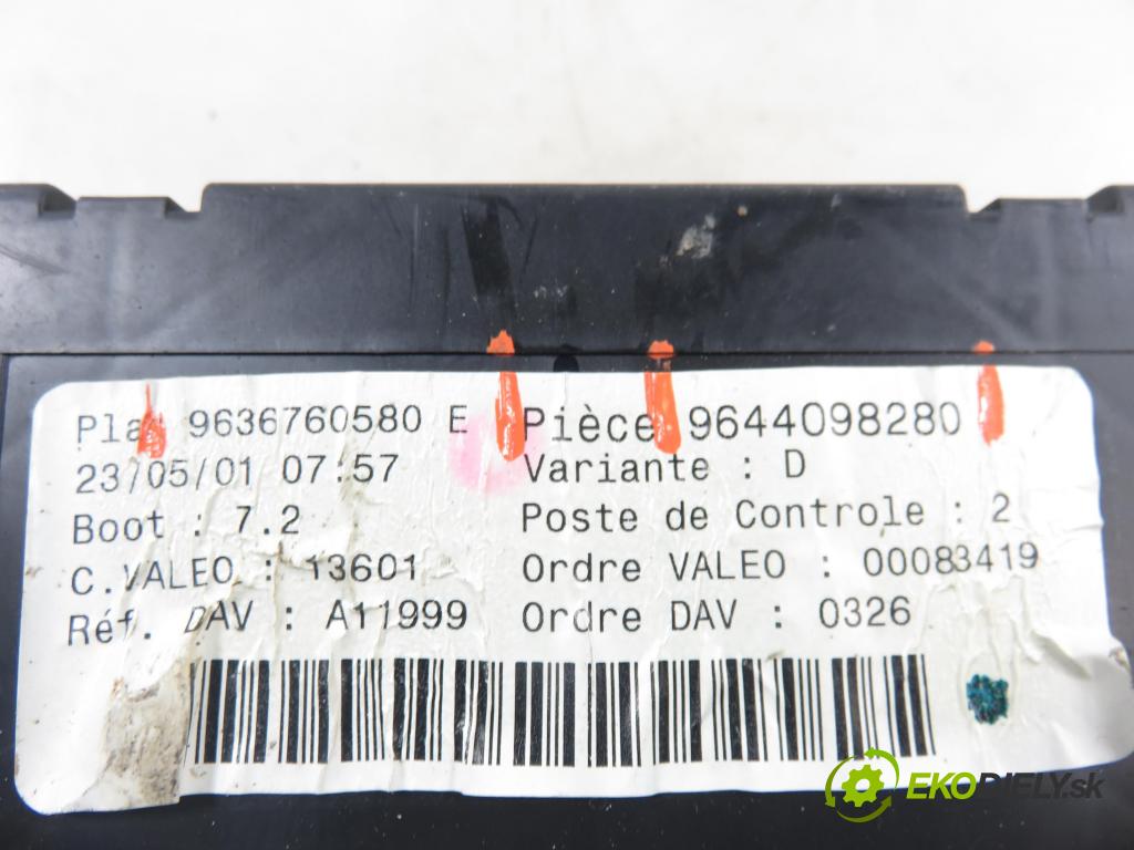 PEUGEOT 307 (3A/C) HB 2003 66,00 2.0 HDi 90 - RHY (DW10TD) 1997,00 MODUL BSI 9644098280 ; 9636760580E