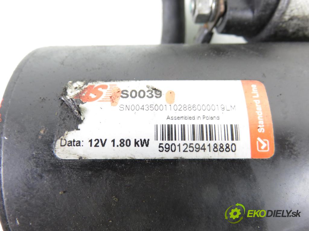 VW PASSAT B5.5 (3B3) SEDAN 2002 74,00 1.9 TDI PD 101 - AVB 1896,00 Štartér S0039 (Štartér)