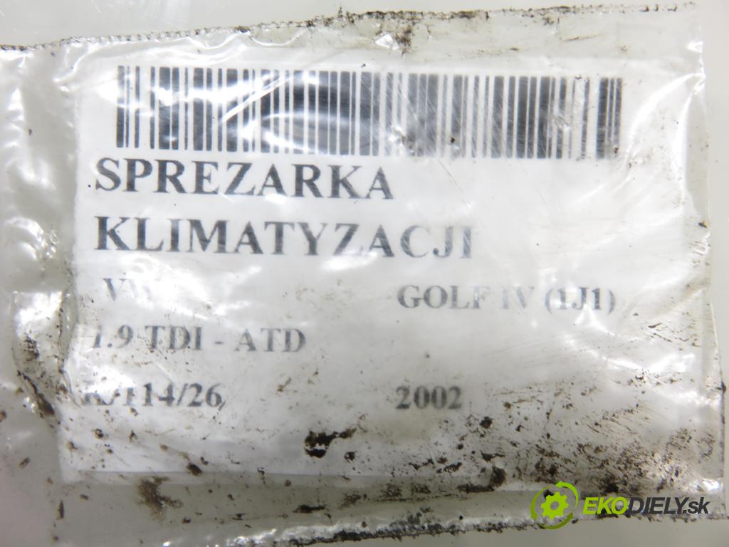 VW GOLF IV (1J1) HB 2002 74,00 1.9 TDI PD 101 - ATD 1896,00 KOMPRESOR: klimatizácie 1J0820803L (Kompresor klimatizácie)