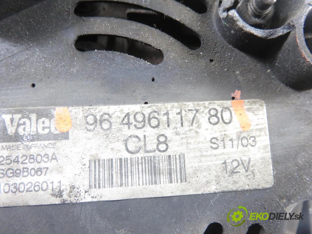 PEUGEOT 307 (3A/C) HB 2003 80,00 1.6 16V - NFU (TU5JP4) 1587,00 Alternátor 9649611780 (Alternátor)