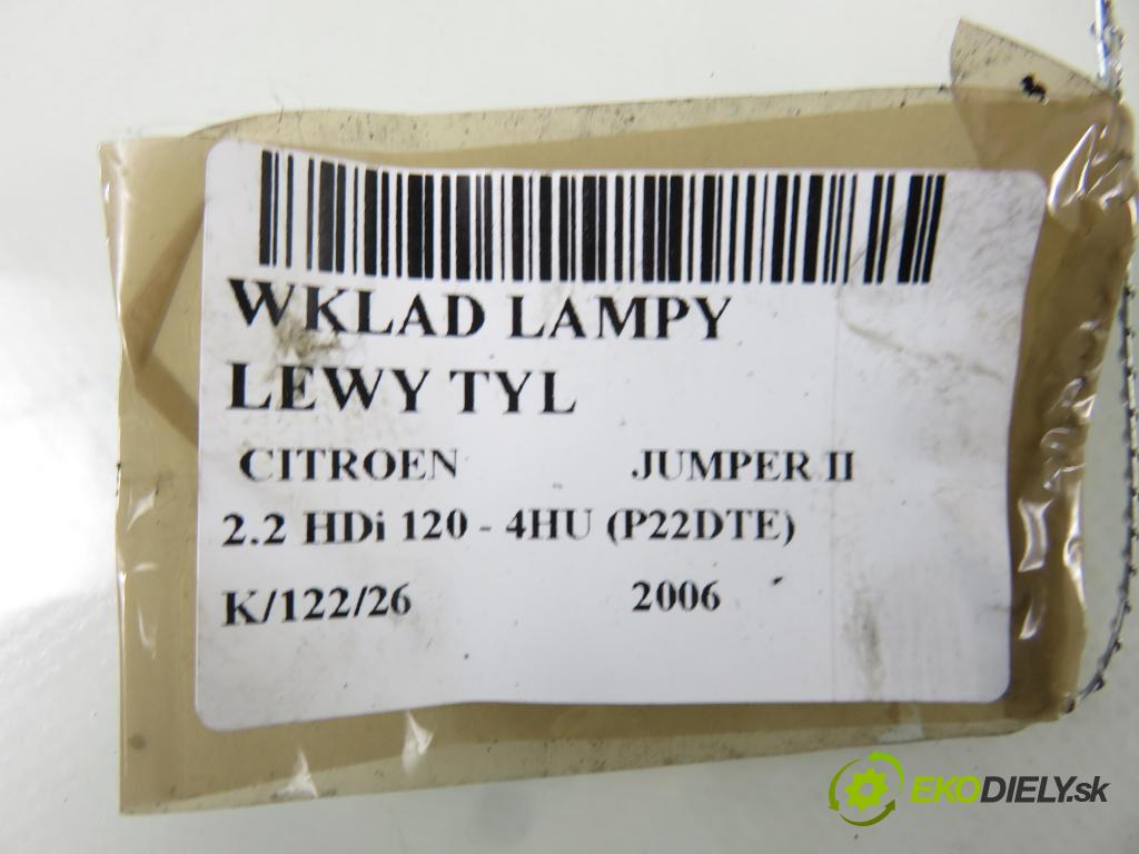 CITROEN JUMPER Skrzynia FURGON 2006 88,00 2.2 HDi 120 - 4HU (P22DTE) 2198,00 vložka svetla ľavy zadné 20145751