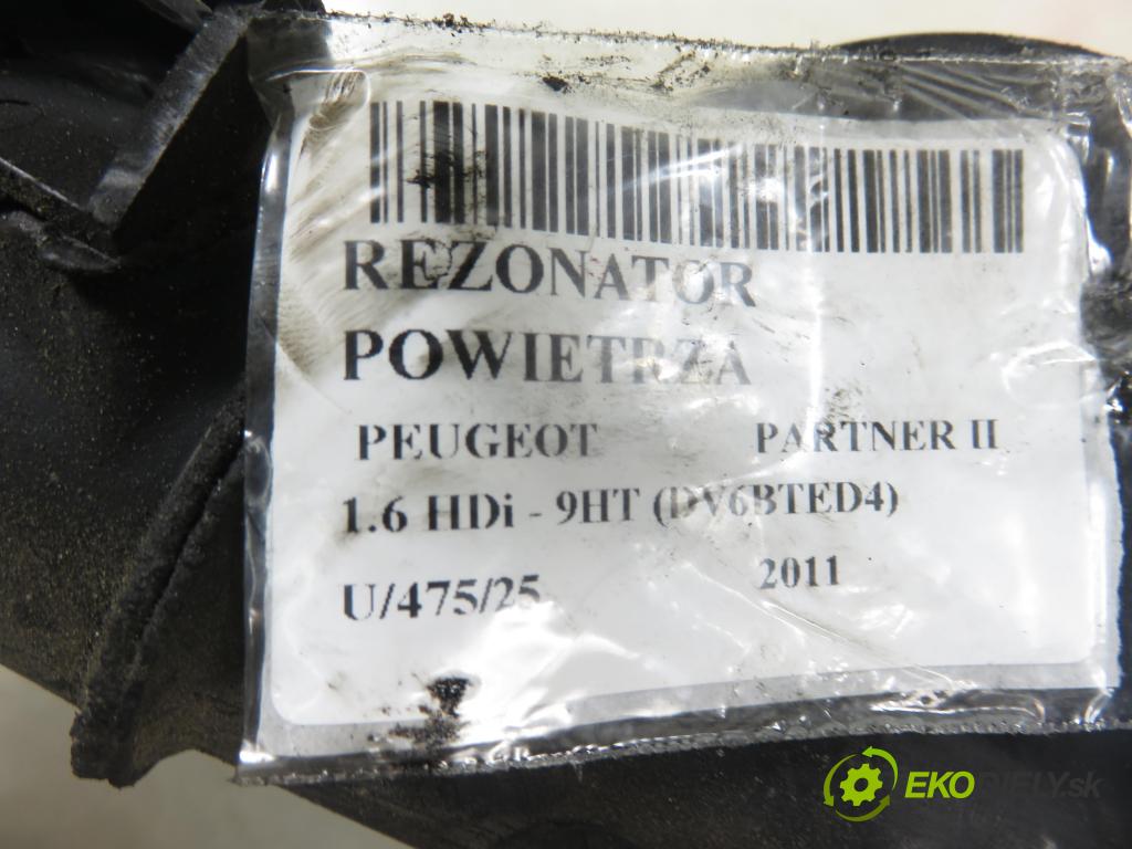PEUGEOT PARTNER Skrzynia FURGON 2011 55,00 1.6 HDi - 9HT (DV6BTED4) 1560,00 rezonátor vzduchu 96622444800R