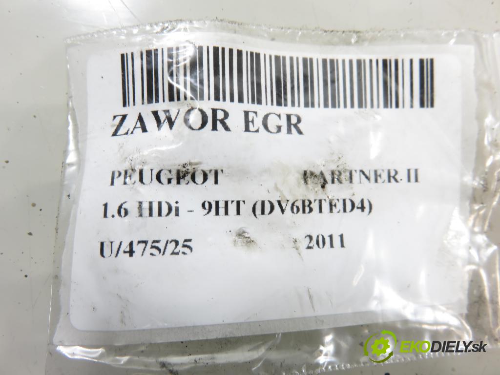 PEUGEOT PARTNER Skrzynia FURGON 2011 55,00 1.6 HDi - 9HT (DV6BTED4) 1560,00 VENTIL EGR 2035230