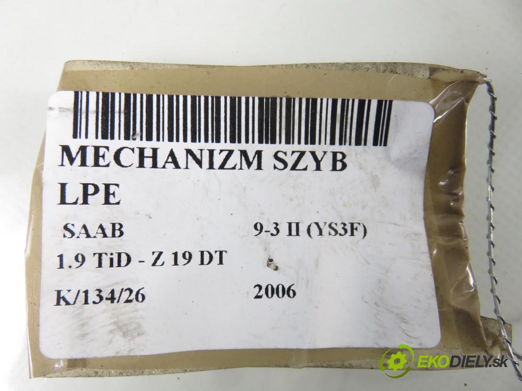 SAAB 9-3 (YS3F) SEDAN 2006 88,00 1.9 TiD - Z 19 DT 1910,00 Mechanizmus okien 12755683