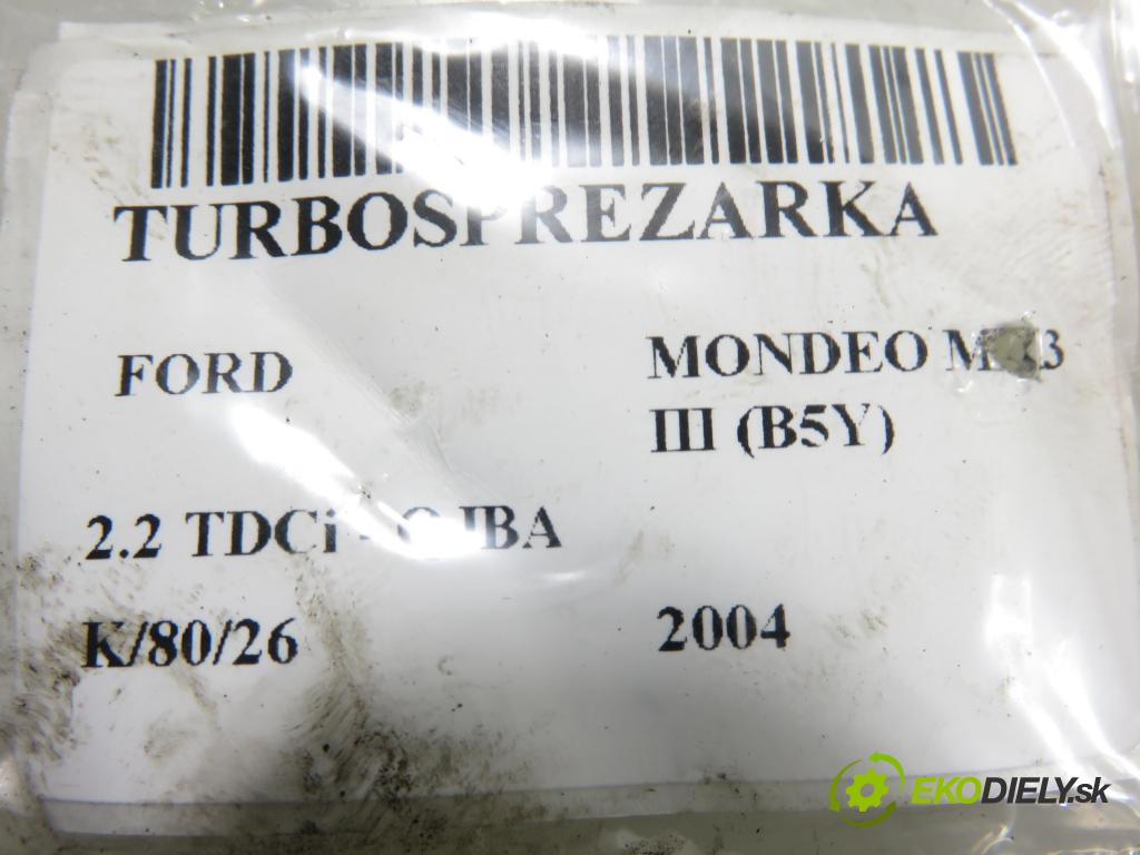 FORD MONDEO III (B5Y) LIFTBACK 2004 114,00 2.2 TDCi - QJBA 2198,00 Turbodúchadlo 5S7Q6K682AE (Turbodúchadlo (kompletné))