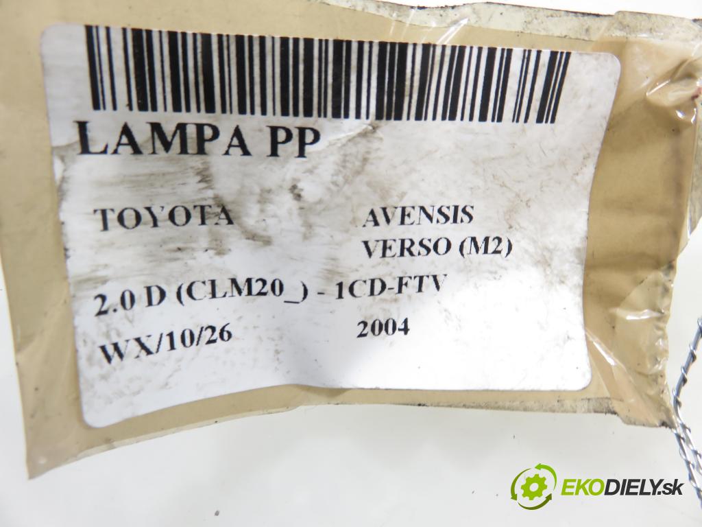 TOYOTA AVENSIS VERSO (_M2_) MINIVAN 2004 85,00 2.0 D (CLM20_) - 1CD-FTV 1995,00 Svetlo PP
