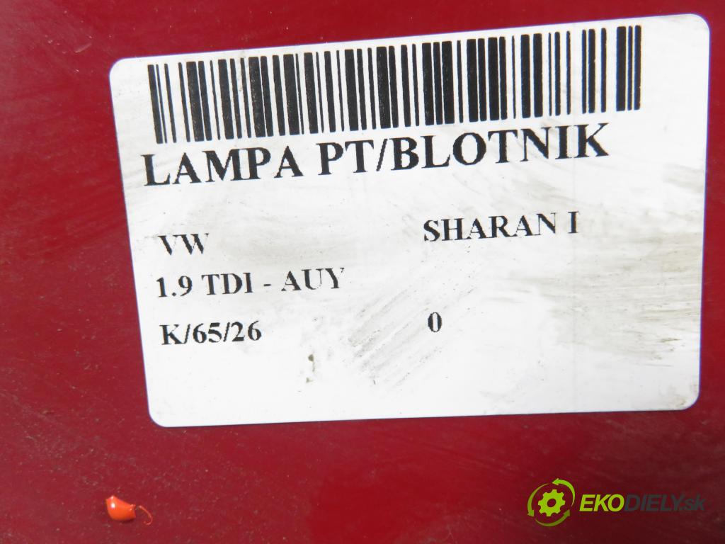 VW SHARAN (7M8, 7M9, 7M6) VAN 2002 85,00 1.9 TDI PD 115 - AUY 1896,00 Svetlo pravé zadné