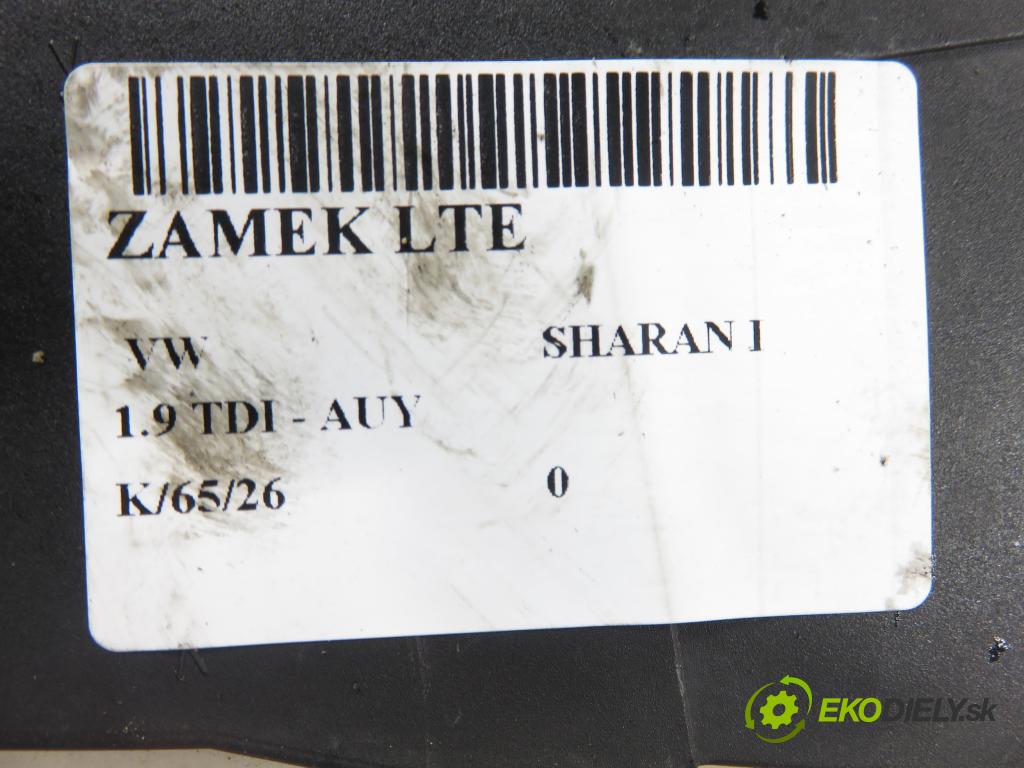 VW SHARAN (7M8, 7M9, 7M6) VAN 2002 85,00 1.9 TDI PD 115 - AUY 1896,00 zámok LTE