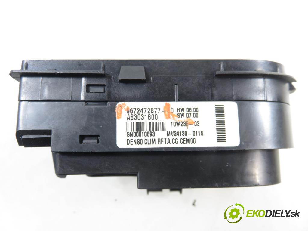 CITROEN C4 Picasso I (UD_) MINIVAN 2010 80,00 1.6 HDi 16V 109 - 9HZ 1560,00 Panel kúrenia KLIMATRONIK 9672472877