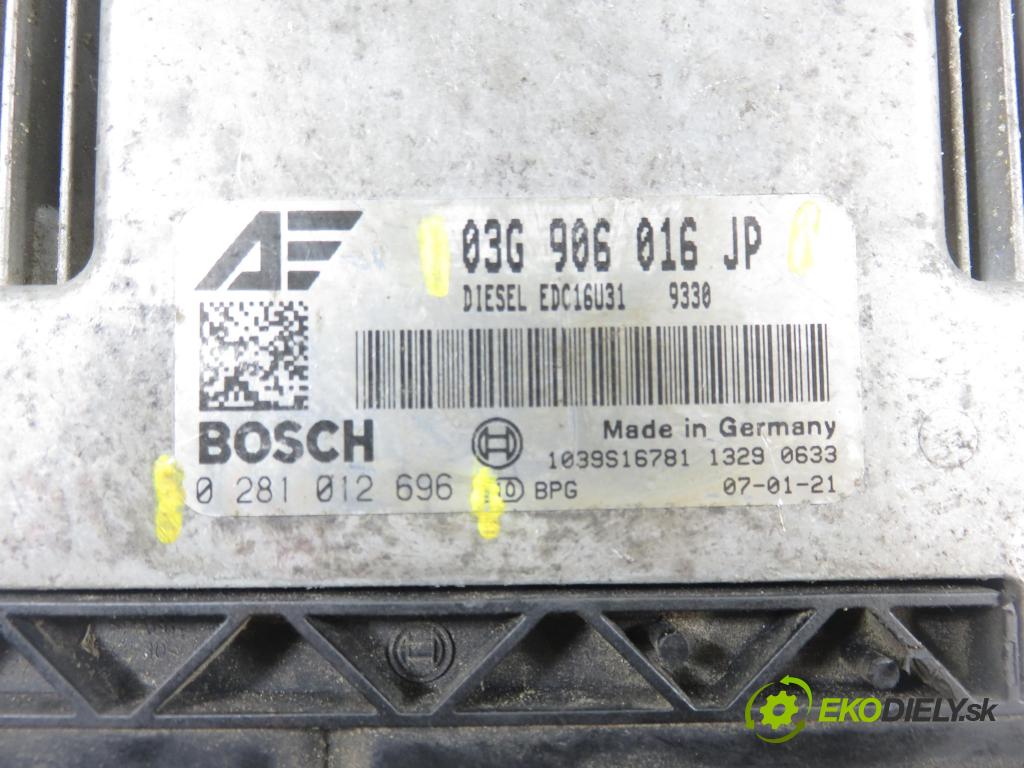 VW SHARAN (7M8, 7M9, 7M6) MINIVAN 2007 103,00 2.0 TDI - BRT 1968,00 Riadiaca jednotka Motor 03G906016JP ; 0281012696