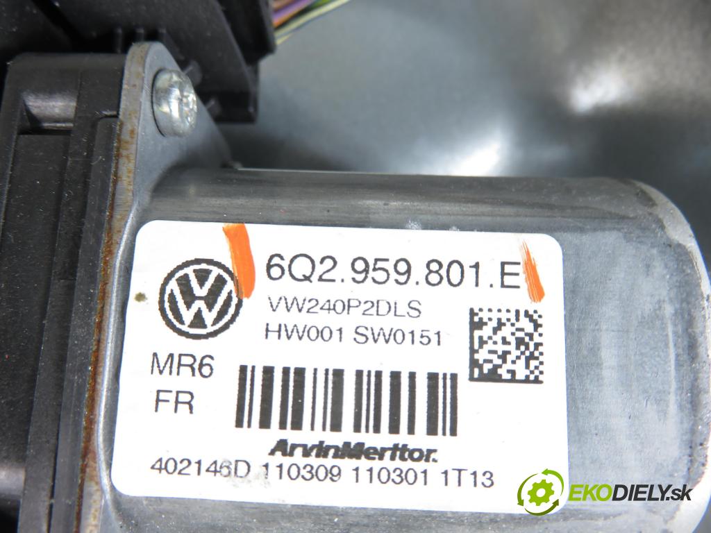 VW POLO (9N_) HB 2009 44,00 1.2 6V 60 - BBM 1198,00 Mechanizmus okien 3D 6Q2959801E ; 6Q3837402AD