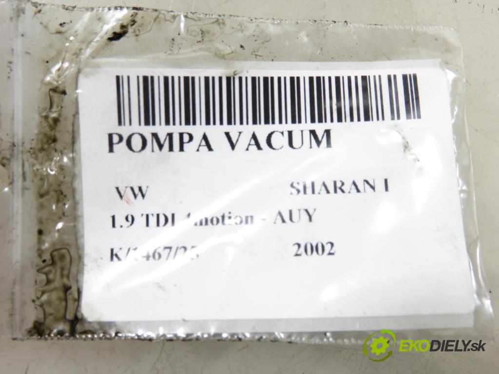 VW SHARAN (7M8, 7M9, 7M6) MINIVAN 2002 85,00 1.9 TDI PD 115 4motion - AUY 1896,00 Pumpa vákuová 038145209A