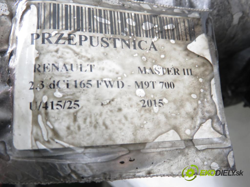 RENAULT MASTER III Platforma / podwozie (EV, HV, UV) KABINA/PLATFORMA 2015 0,00 2.3 dCi 165 FWD - M9T 700 2298,00 Škrtiaca klapka 161A01670R ; 8201353976 (Škrtiaca klapka)