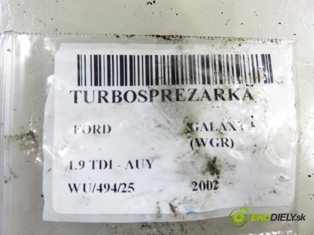 FORD GALAXY (WGR) VAN 2002 85,00 1.9 TDI PD 115 - AUY 1896,00 Turbodúchadlo 038253019A (Turbodúchadlo (kompletné))