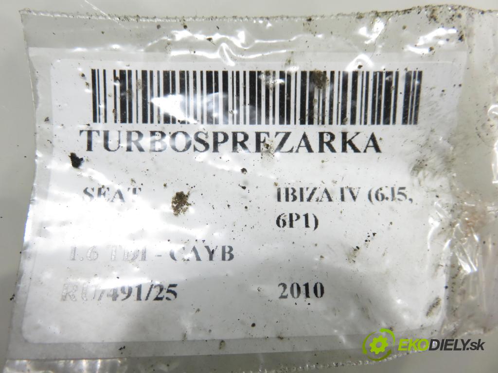 SEAT IBIZA IV (6J5, 6P1) HB 2010 66,00 1.6 TDI - CAYB 1598,00 Turbodúchadlo 03L253016H (Turbodúchadlo (kompletné))
