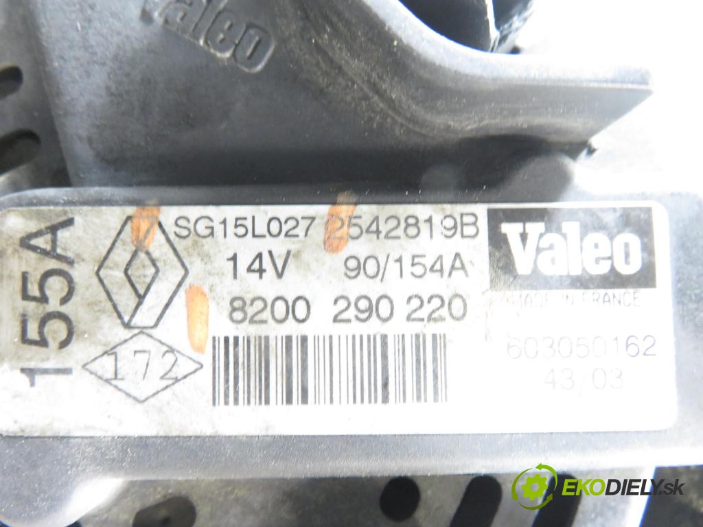 RENAULT SCENIC II (JM0/1_) MINIVAN 2004 88,00 1.9 DCI - F9Q 812 1870,00 Alternátor 8200290220 (Alternátor)