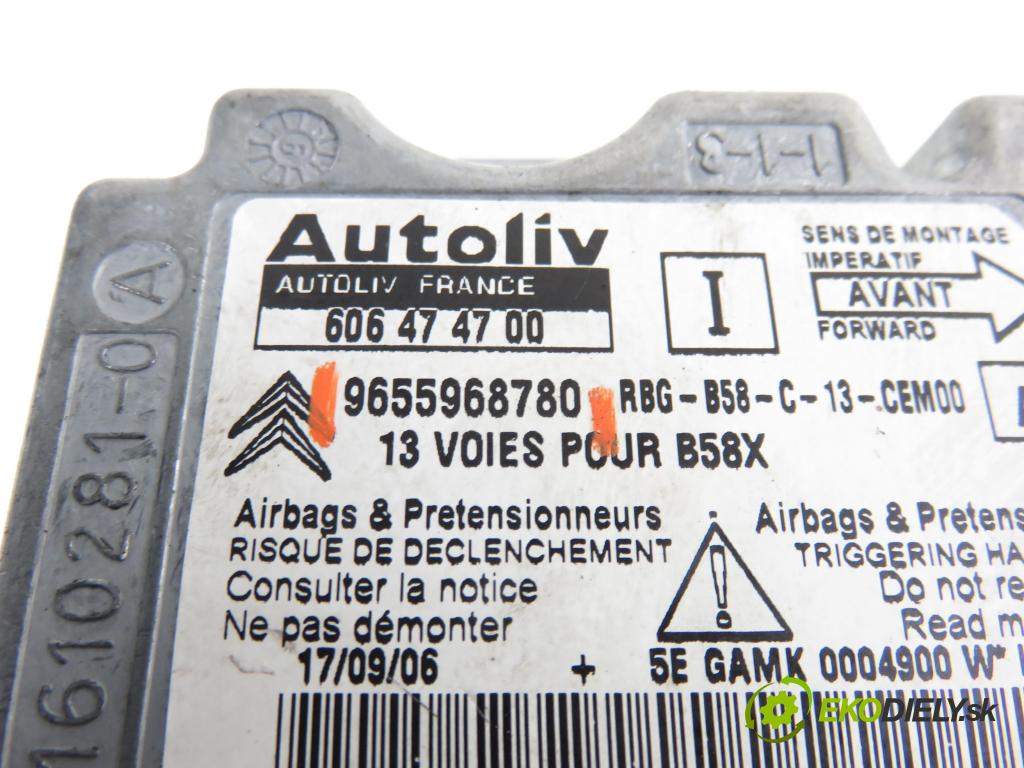 CITROEN C4 Grand Picasso I (UA_) MINIVAN 2006 80,00 1.6 HDi - 9HZ (DV6TED4) 1560,00 MODUL air BAG 9655968780