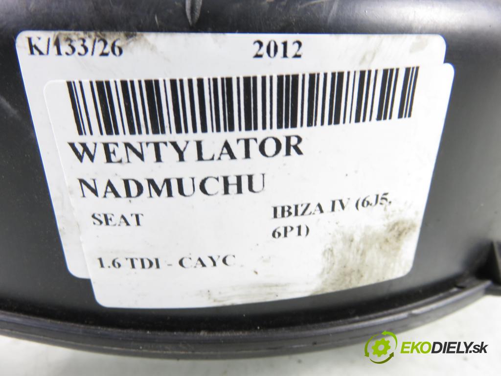 SEAT IBIZA IV (6J5, 6P1) HB 2012 77,00 1.6 TDI - CAYC 1598,00 Ventilátor vetráku 6Q1820015H