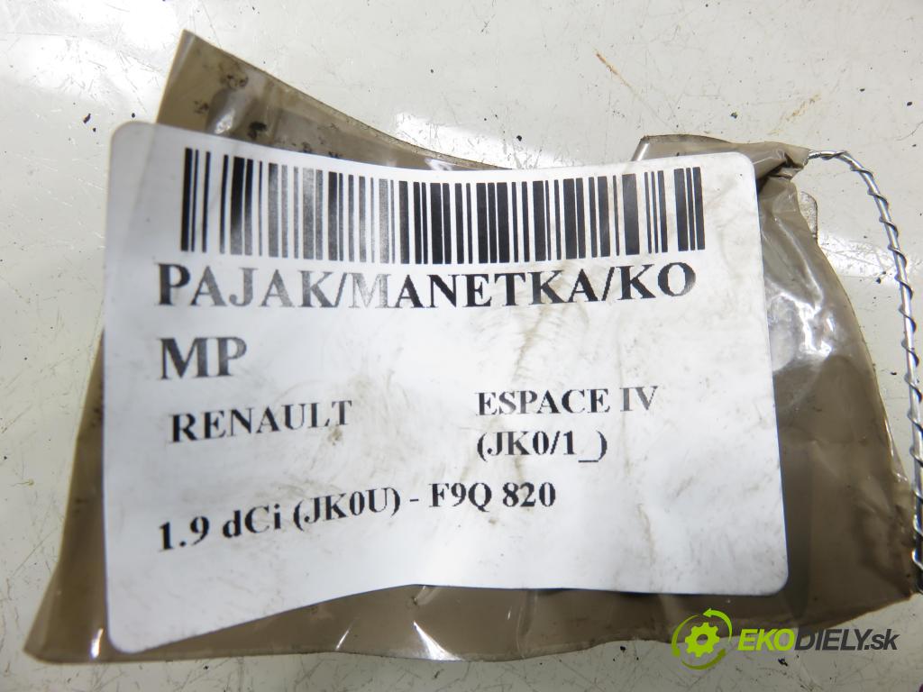 RENAULT ESPACE IV (JK0/1_) MINIVAN 2004 85,00 1.9 dCi 116 - F9Q 820 1870,00 páčka/prepínač 8200260781A ; 8200012243